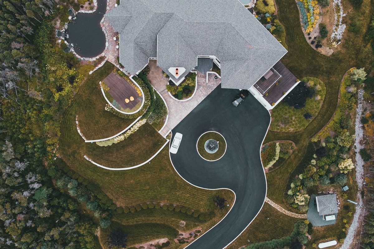Freshly paved asphalt driveway in Anchorage, AK