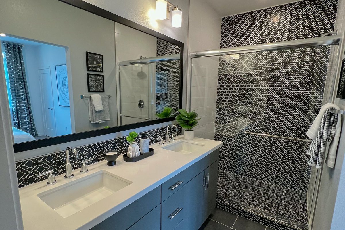 Finished bathroom in a Anchorage, AK home