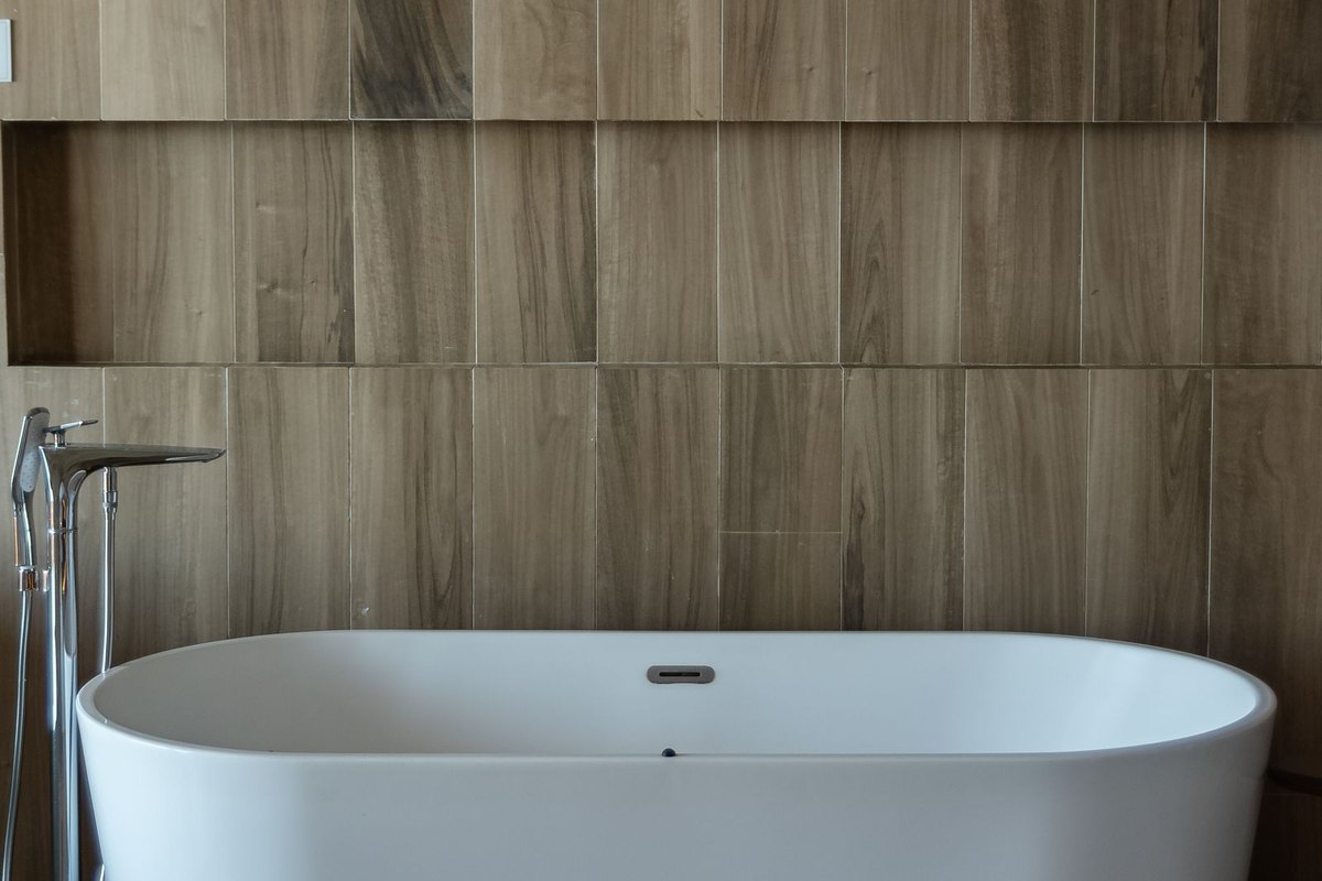 New bathtub installed during a Anchorage, AK bathroom remodel