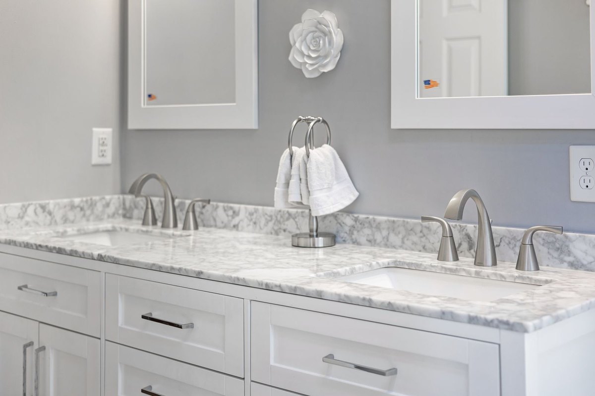 New bathroom vanity and countertop installed in Anchorage, AK