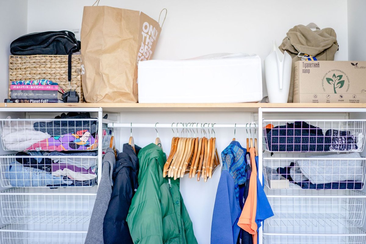 Organized reach-in closet system in Anchorage