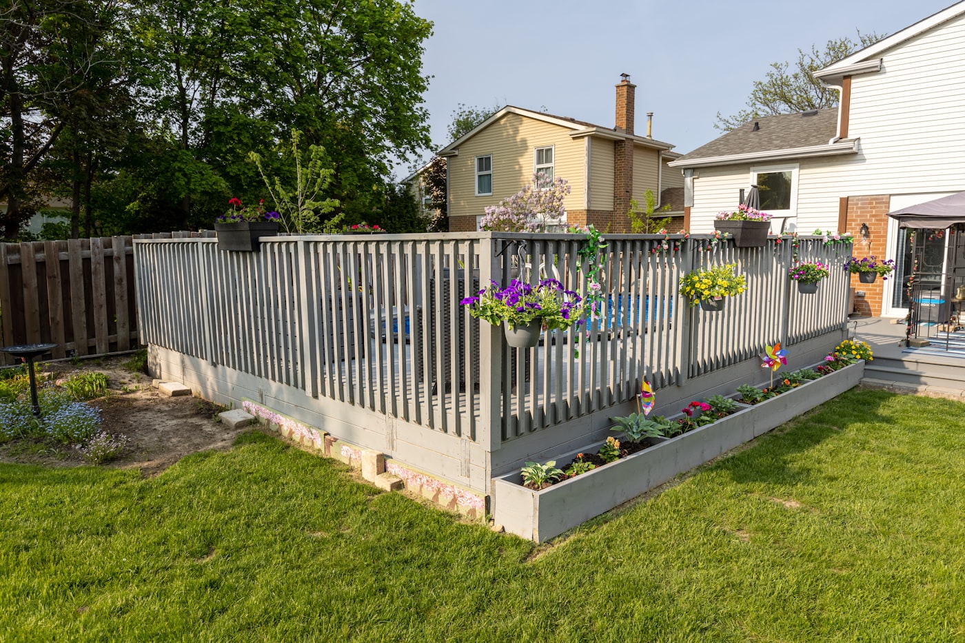 Finished new fence around a Anchorage back yard