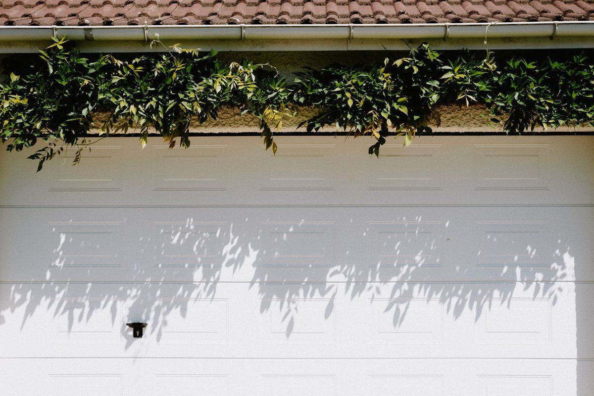 Close view of a residential garage door in Anchorage, AK