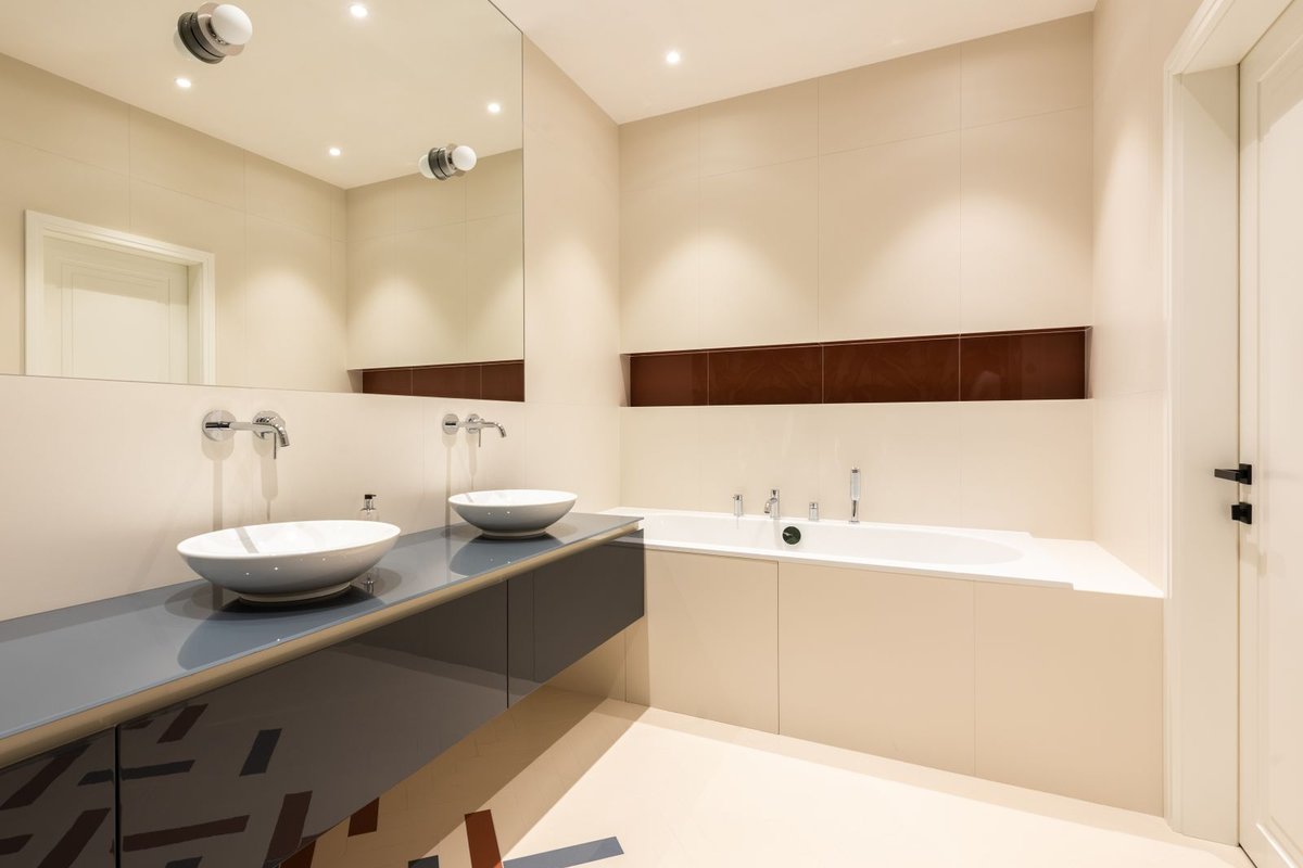 Spotless clean bathroom sink and mirror in Anchorage