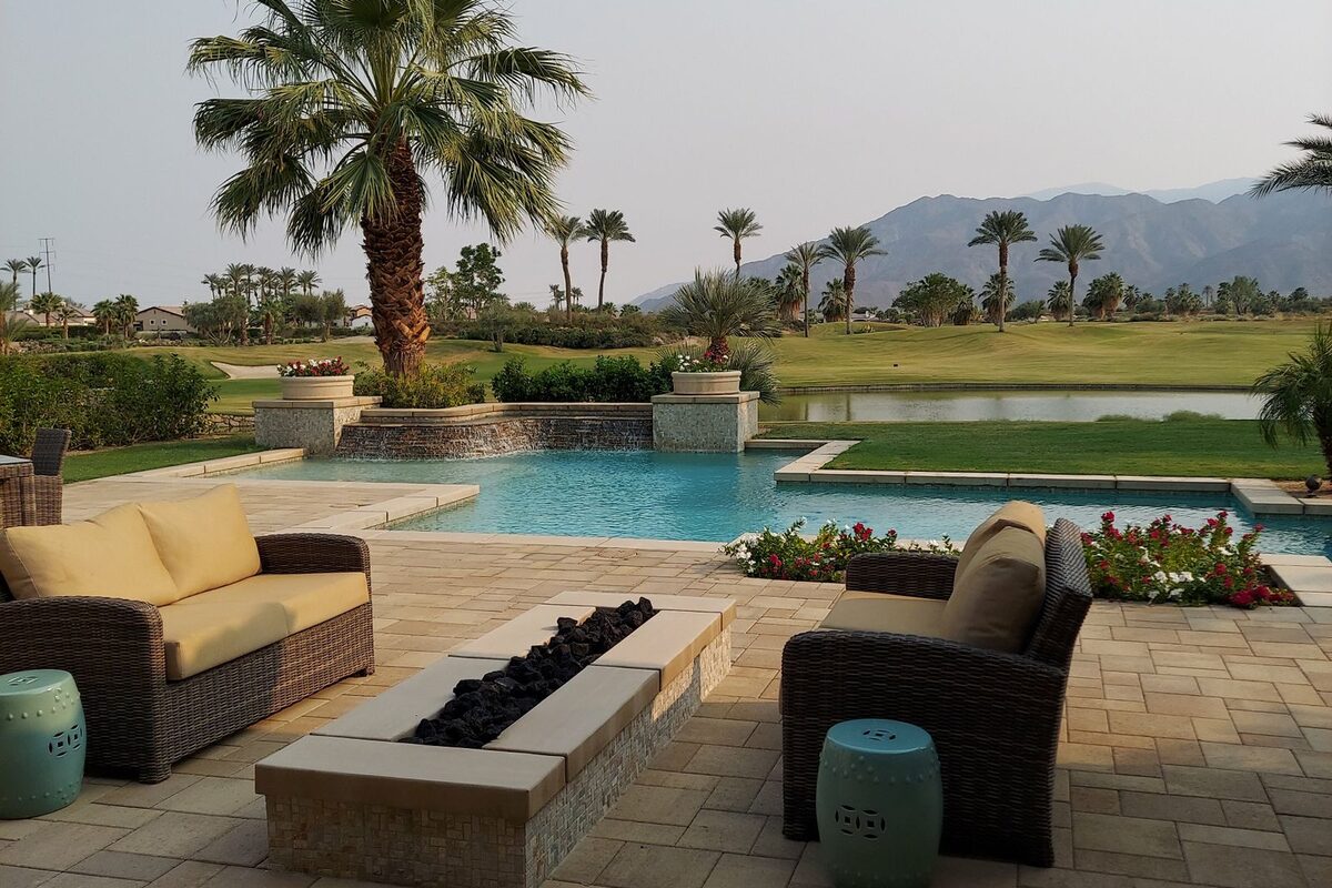 Finished paver patio with outdoor furniture in Anchorage, AK