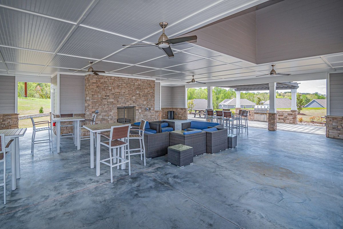 Covered patio with a solid roof providing shade in Anchorage, AK