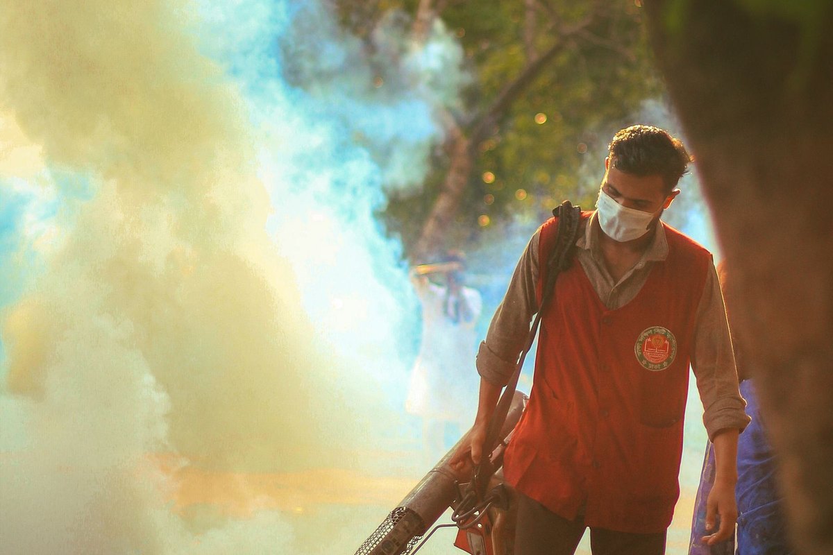Outdoor fogging treatment to control mosquitoes in Anchorage, AK